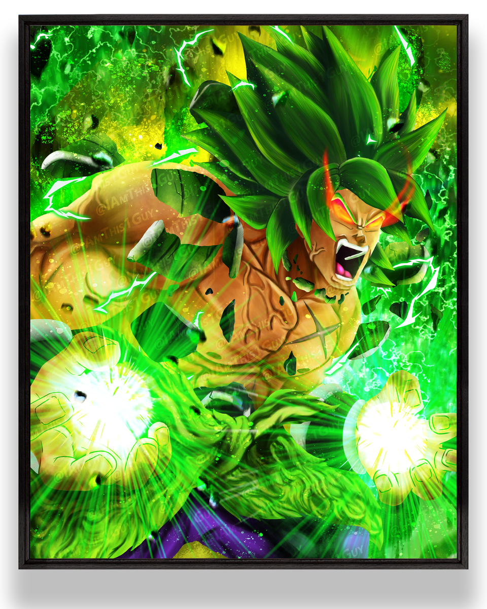 Rage-Filled Anime Warrior Fan Art Print – This1Guy Studios